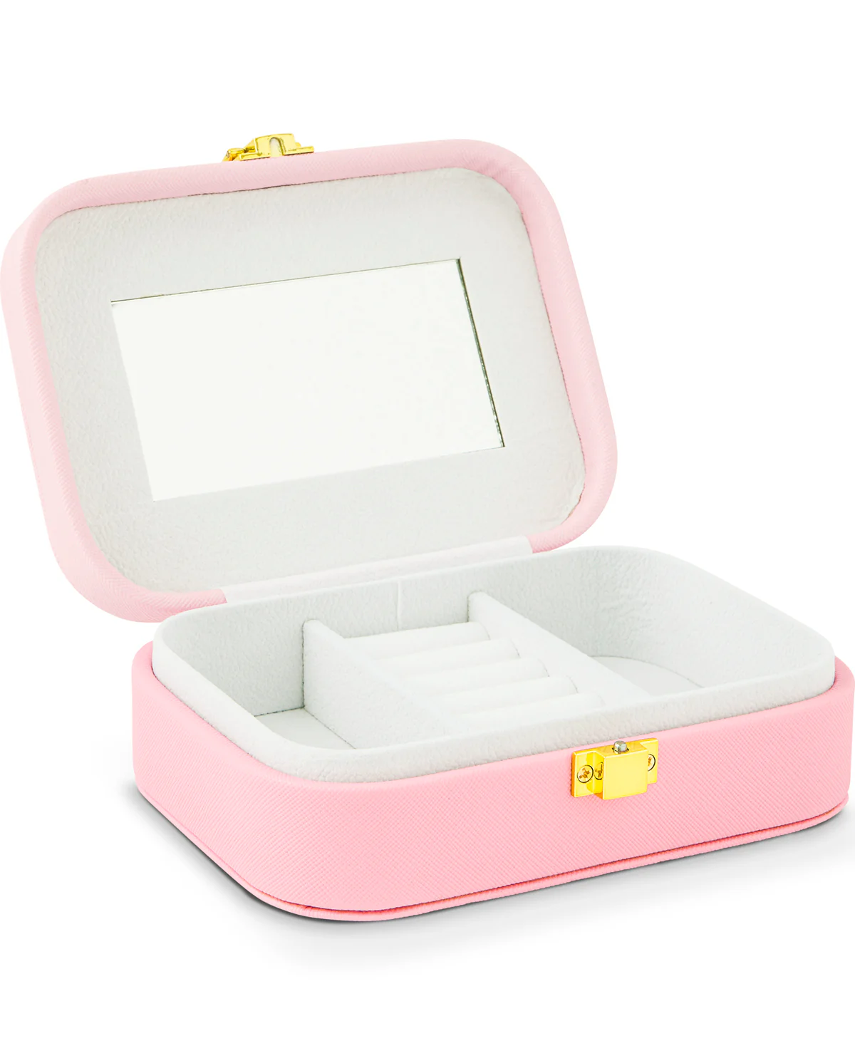 2-Tone Rectangle Jewelry Organizer With Clasp Pink - Image 2