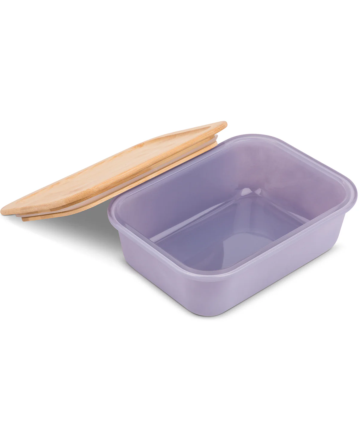 32oz Lilac Rect Glass FS With Lid - Image 2