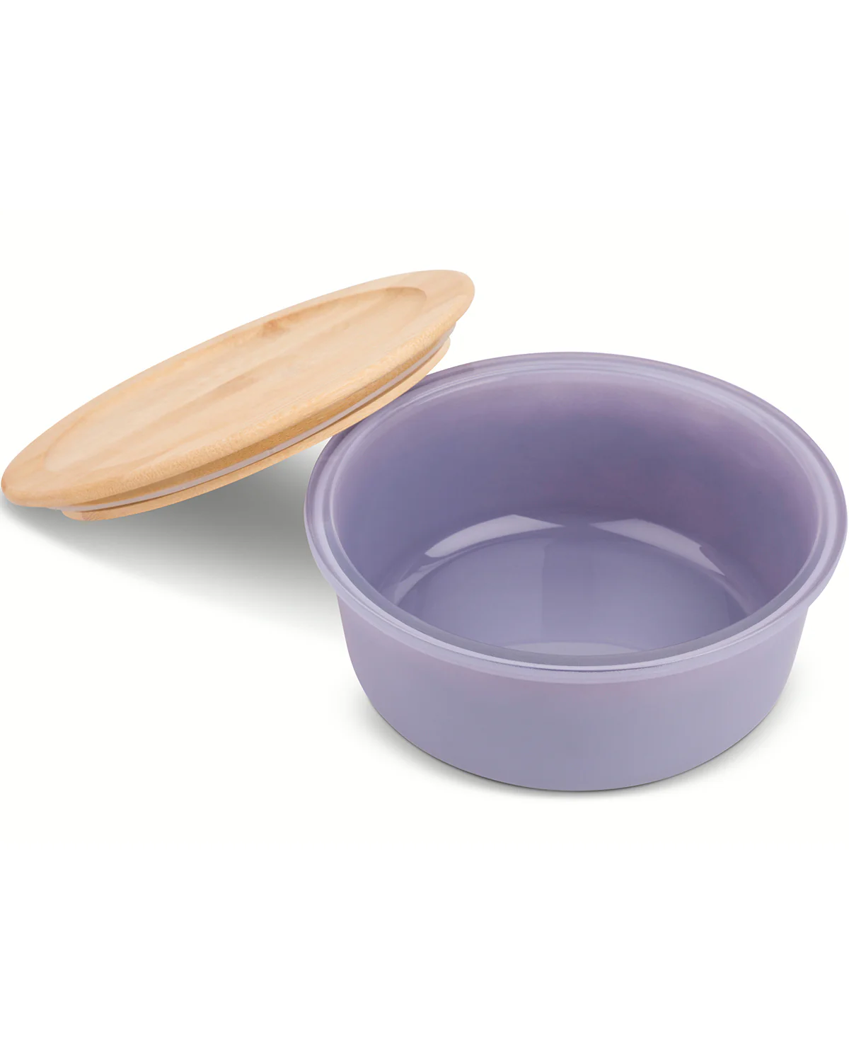 32oz Lilac Round Glass FS With Lid - Image 2