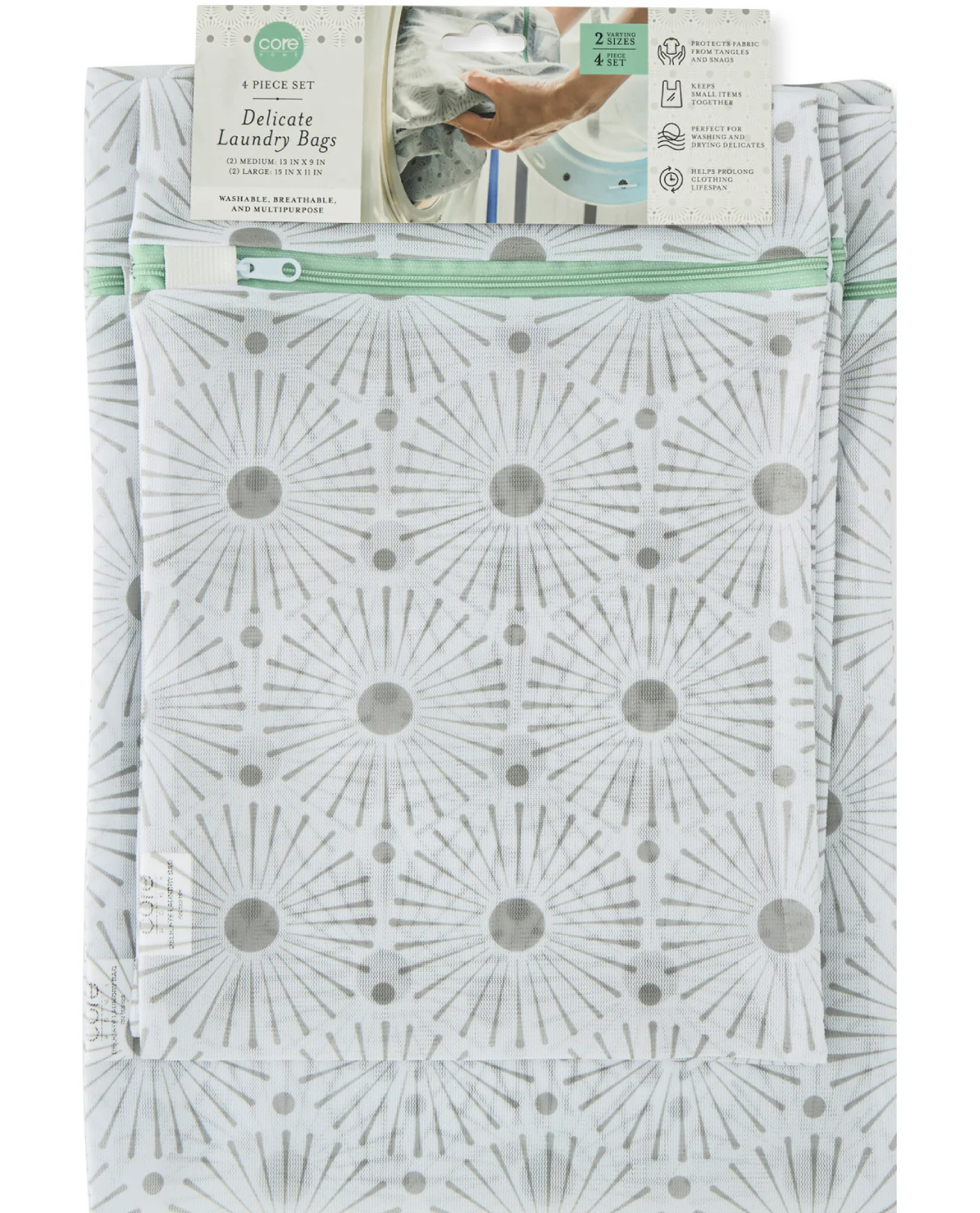4pc Printed Laundry Delicate Bags - Image 3