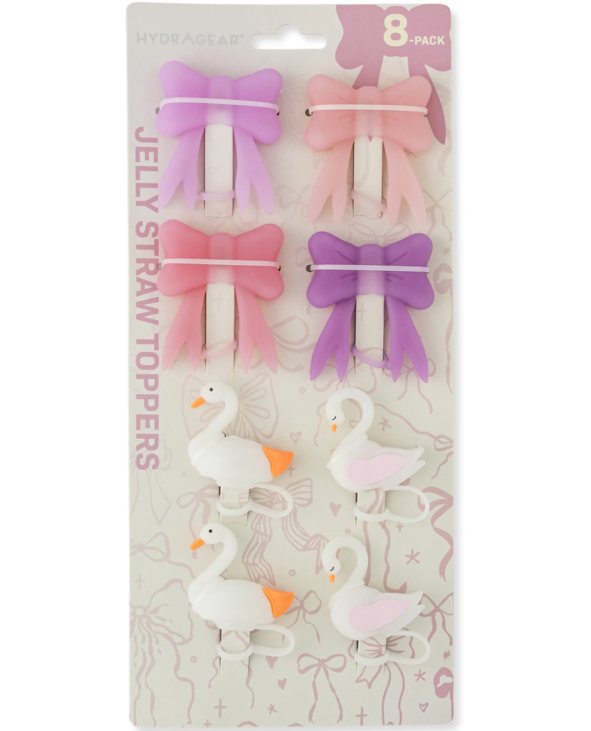 8 Pack Jelly Straw Topper Pickleball - Image 3