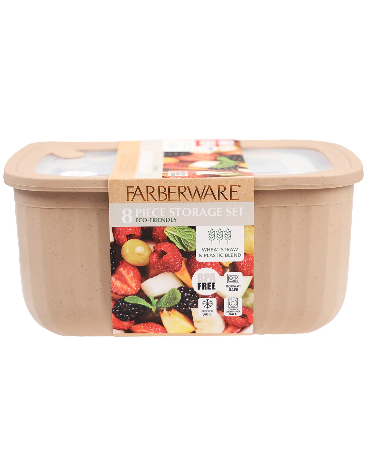 8 Piece Wheat Straw Rectangle Storage Set Muted Plums - Image 2