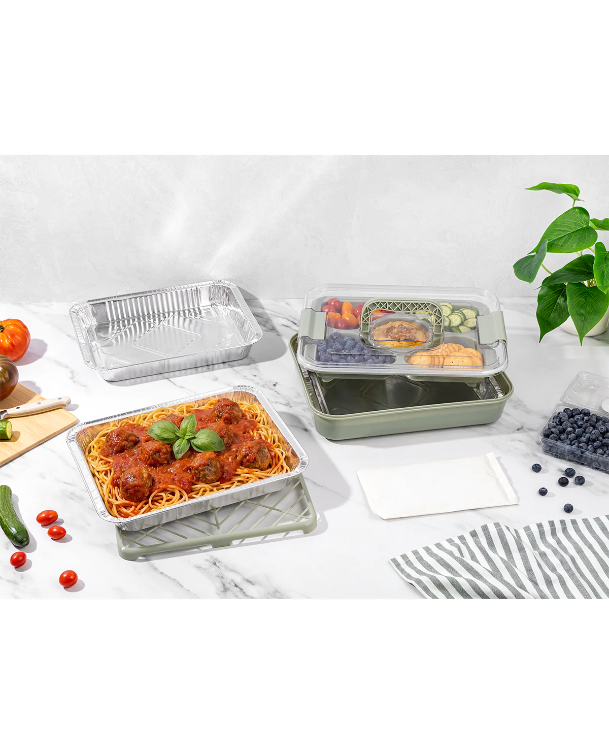 8 Piece Food Storage Serve Set Mossy Stone - Image 4
