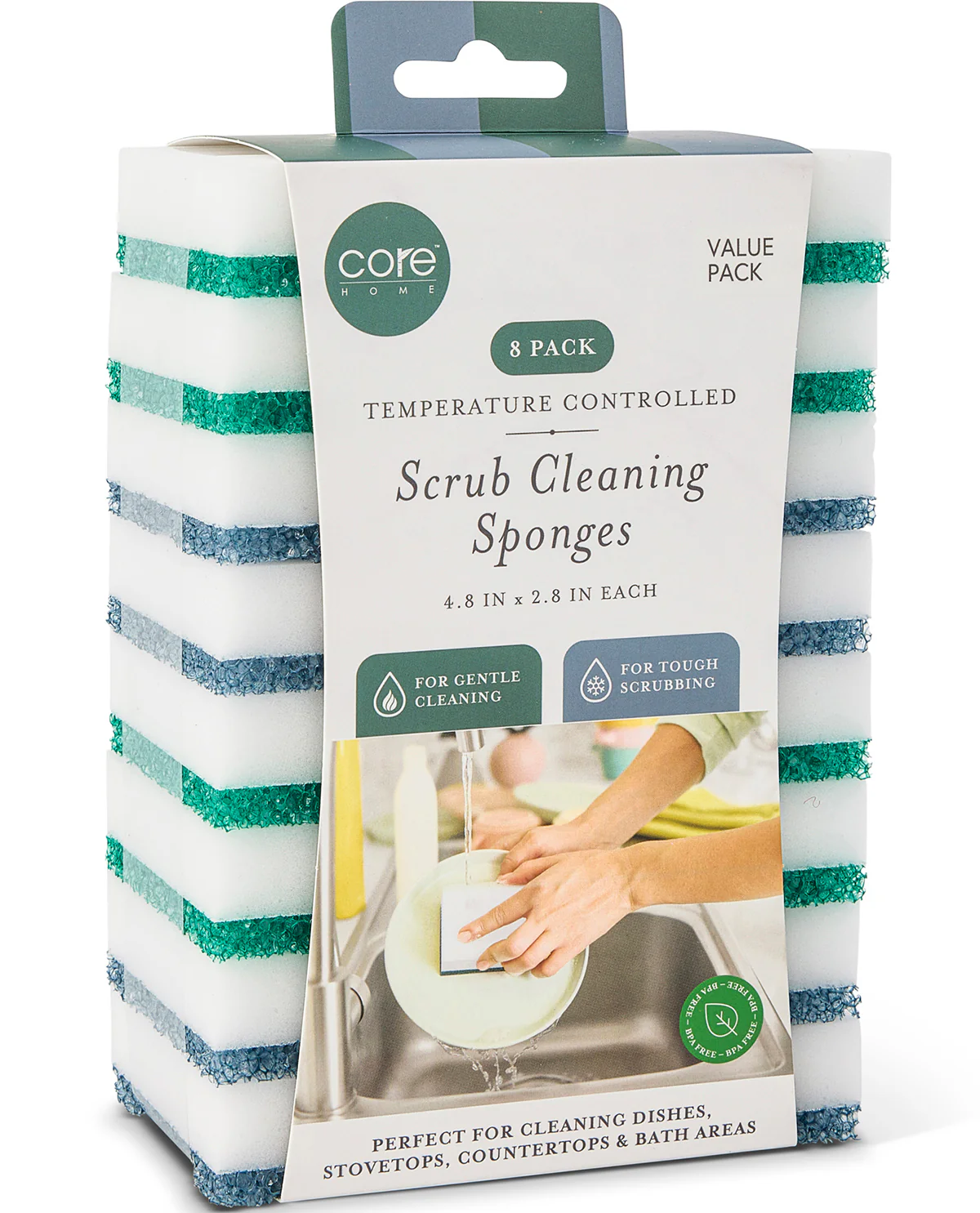 8pk Temperature Controlled Scrub Sponges - Image 3