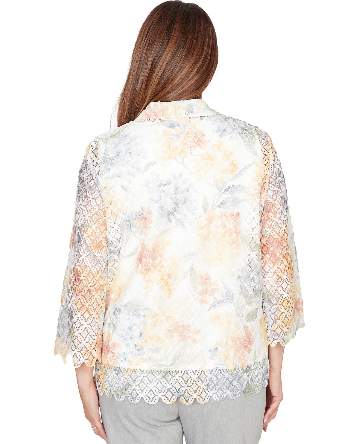 Alfred Dunner Al Fresco Floral Lace Two For One Yellow Multi - Image 2