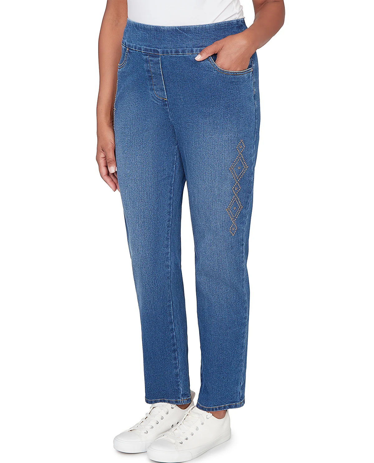 Alfred Dunner Austin Proportioned Short Pant Medium Indigo - Image 3