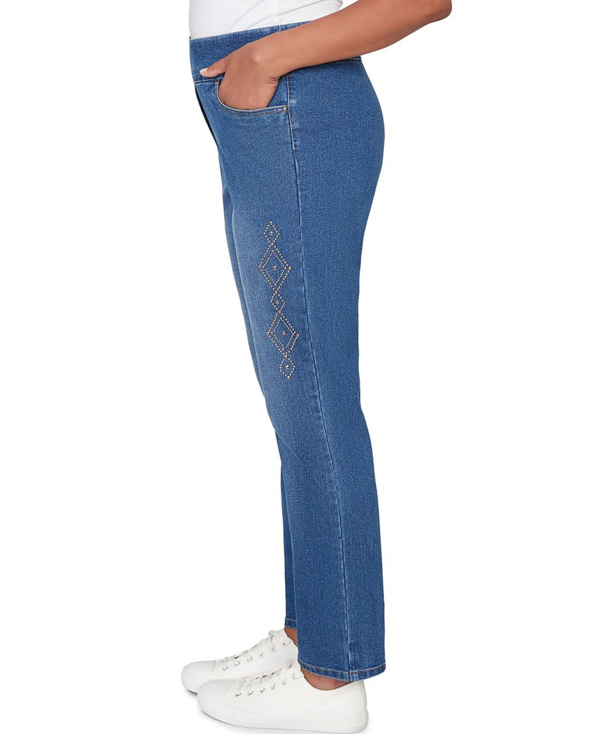 Alfred Dunner Petite Austin Proportioned Short Pant Medium Indigo - Image 2