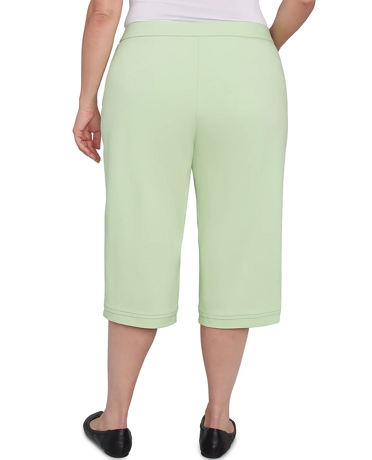 Alfred Dunner Parrot Cay Tummy Control Capri Palm Green - Image 2