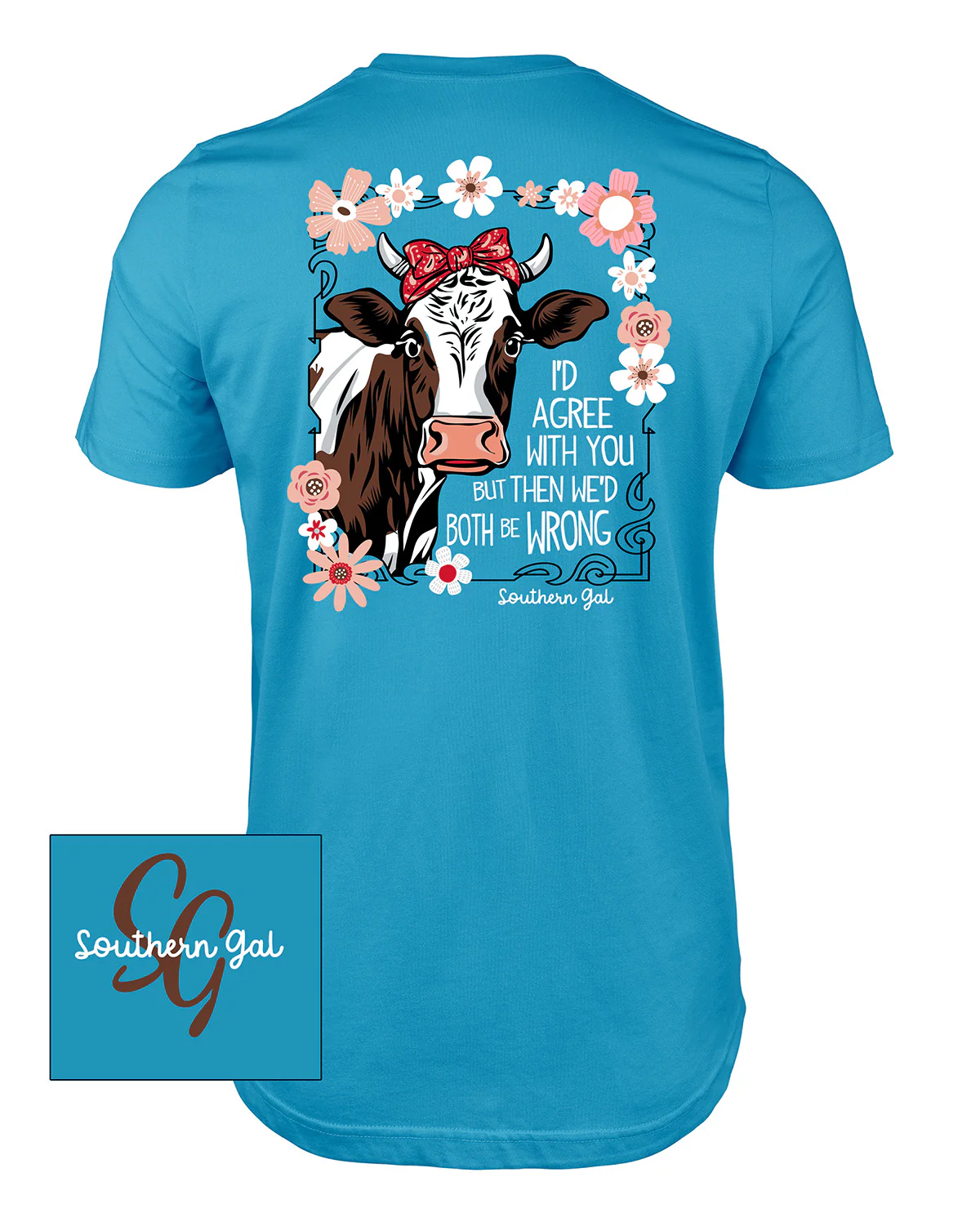 Southern Gal Cow Agreement Short Sleeve Screen Tee - Image 3