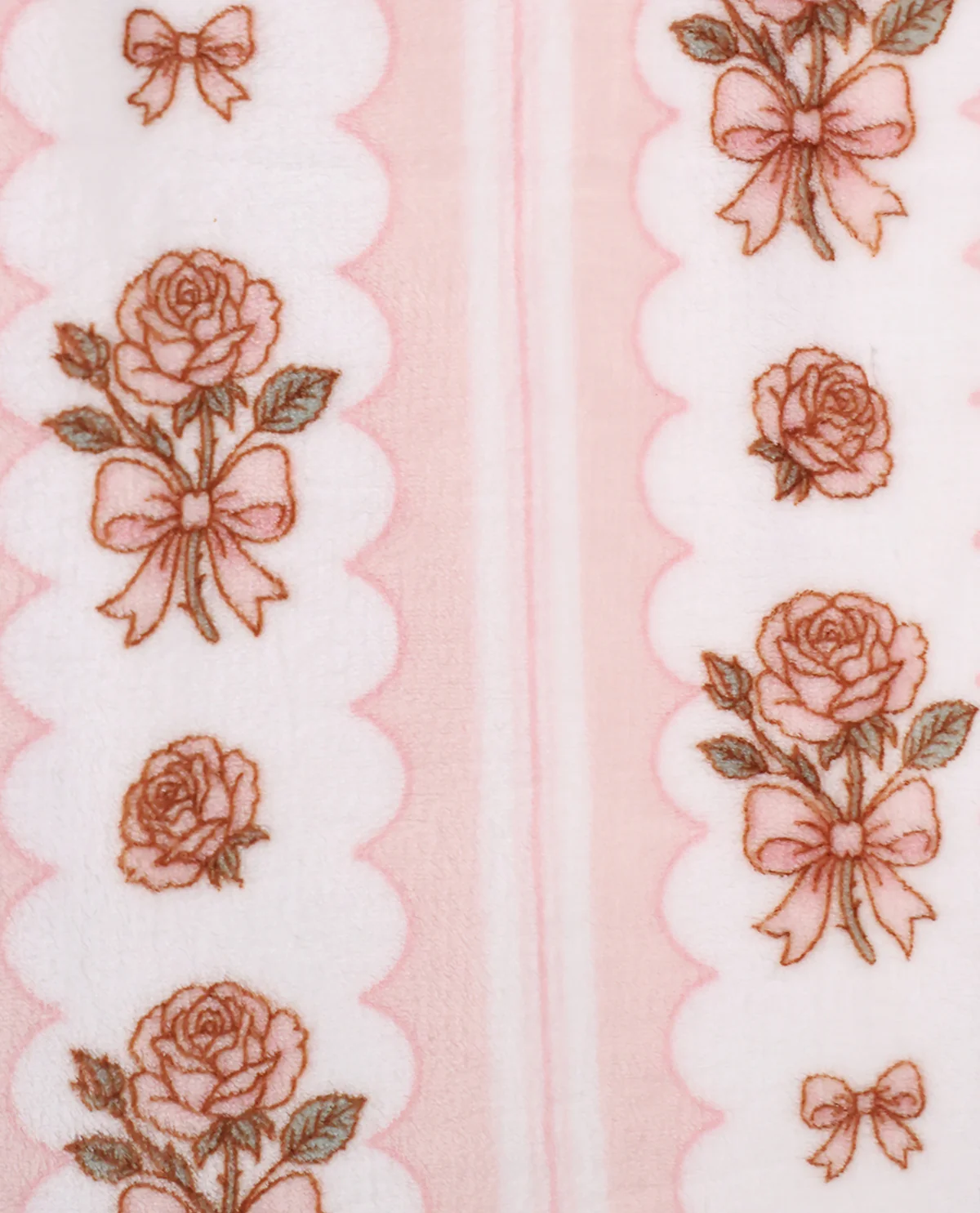 Bergamo Floral Stripe Blush Throw - Image 2