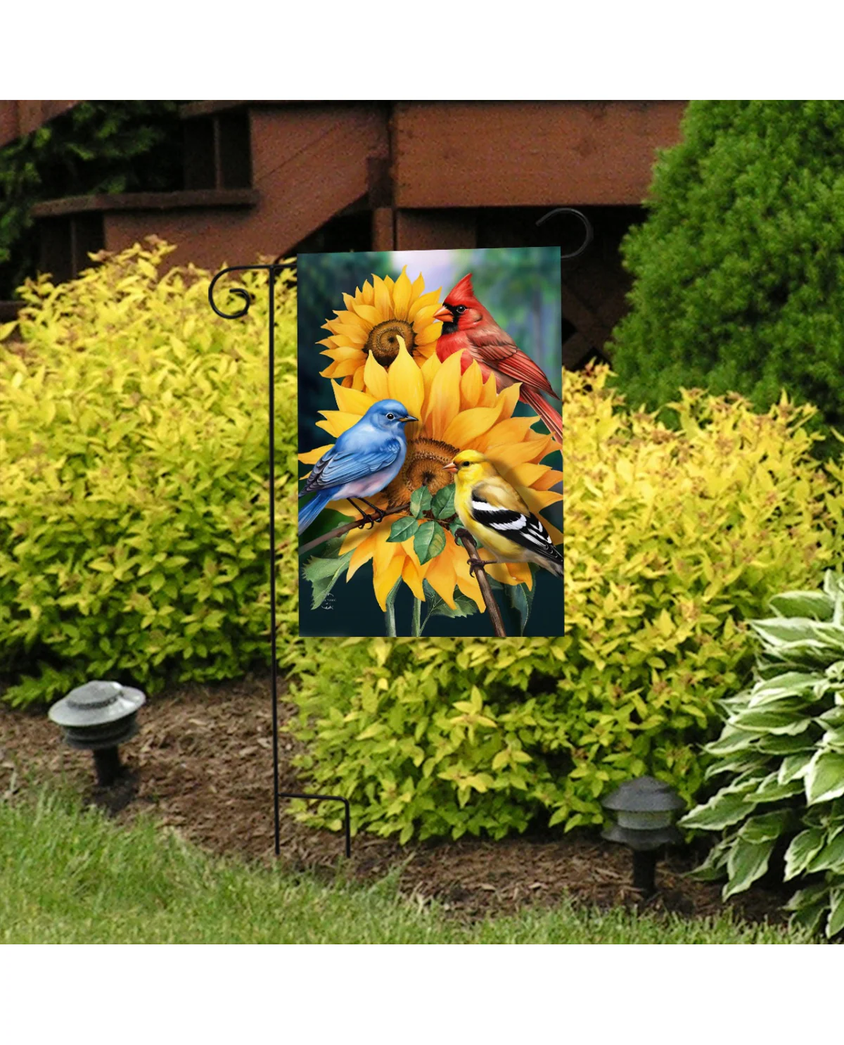 Birds In The Garden Garden Flag - Image 2