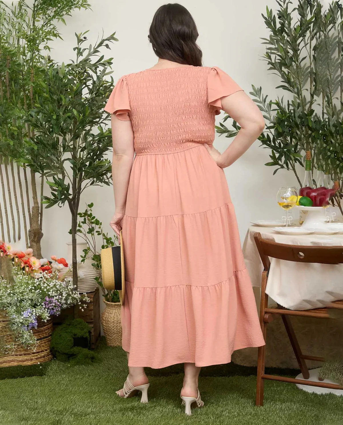 Blu Pepper Smocked Solid Dress - Image 5