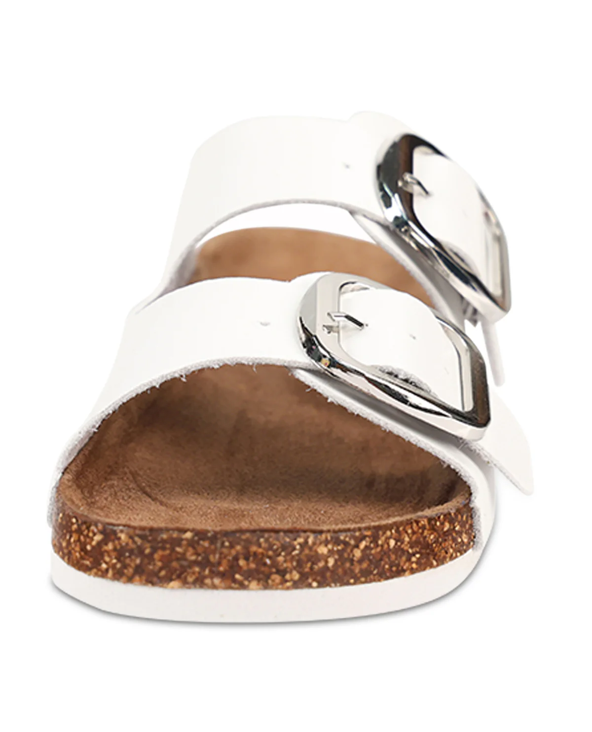 Outwoods Bork66 Large Buckle 2 Band Girls Sandal White - Image 5