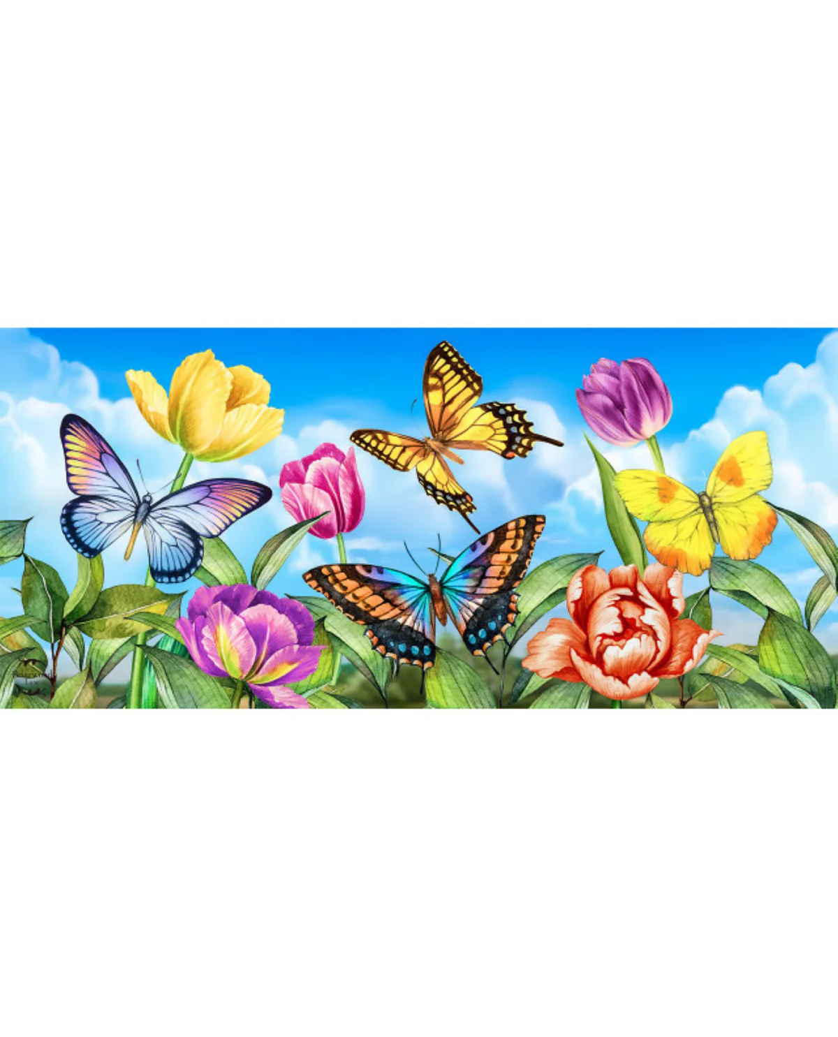Butterflies and Tulips Mini Mat - Image 3