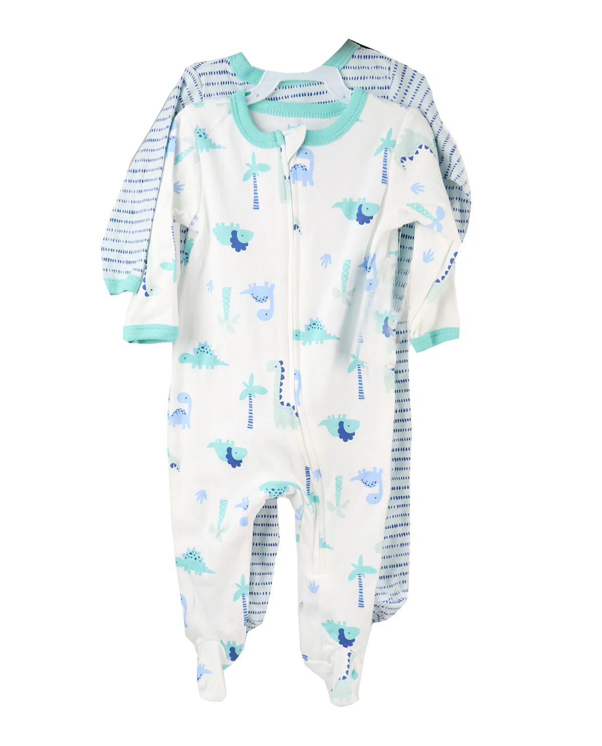 Baby Views 2 Pack Footed Dinosaur Coveralls - Image 2