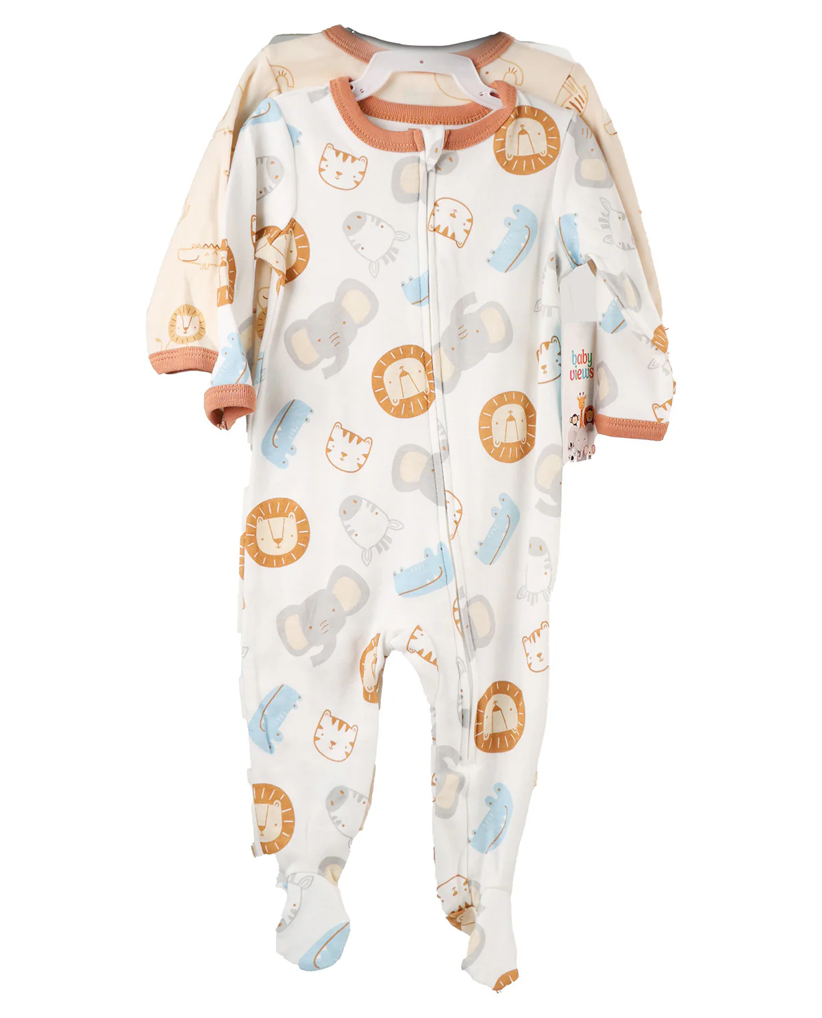 Baby Views 2 Pack Footed Safari Coveralls - Image 2