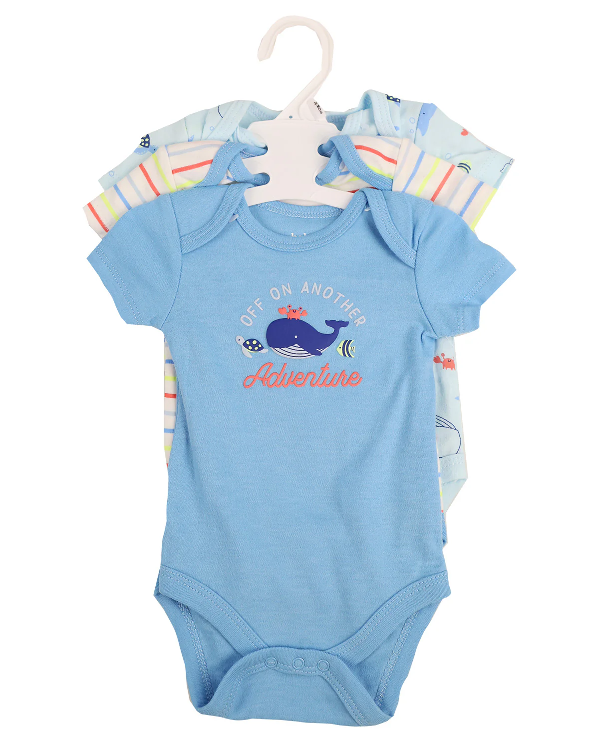 Baby Views 3 Pack Bodysuits - Blue Sea Life - Image 2