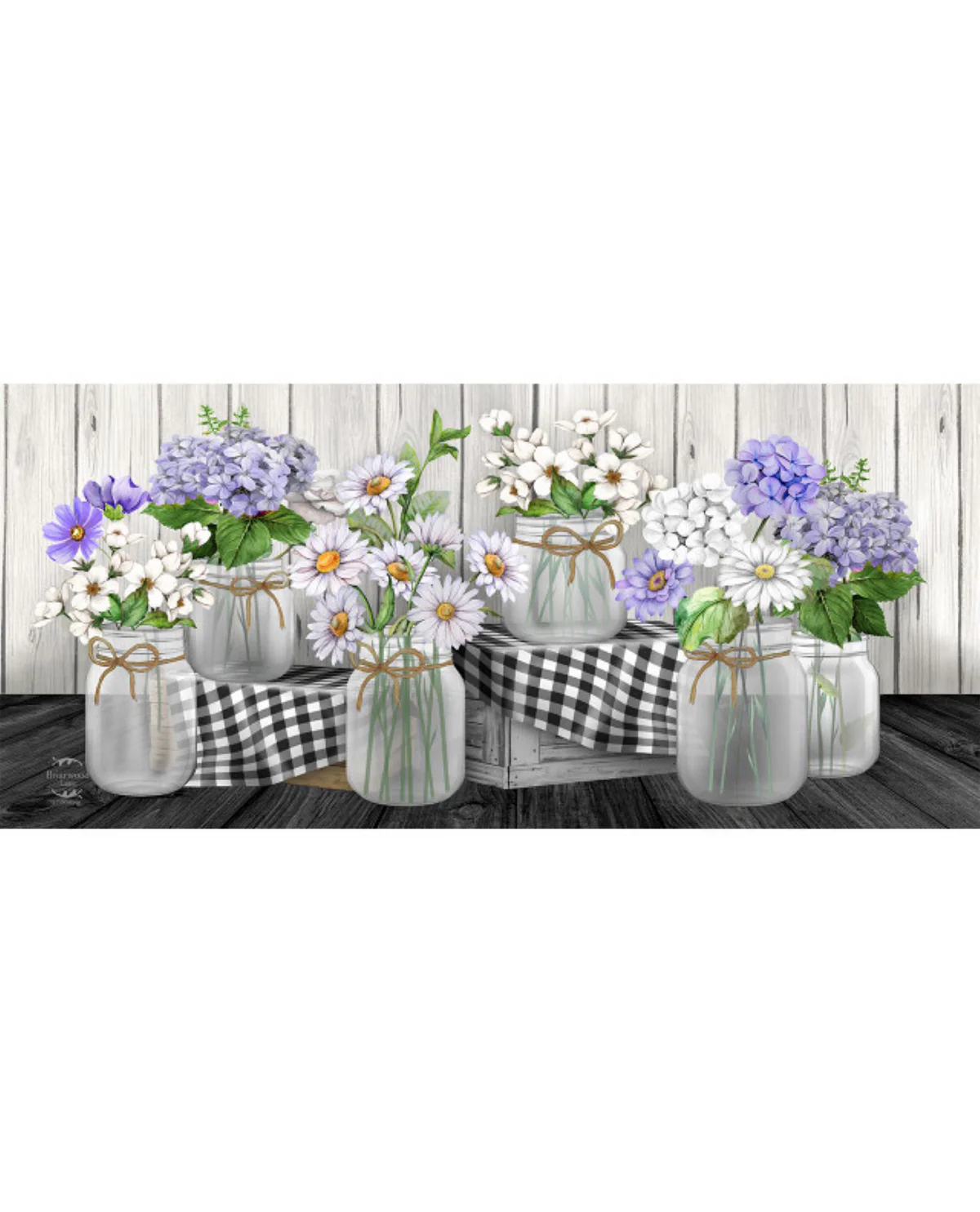 Check Mason Jar Mini Mat - Image 3