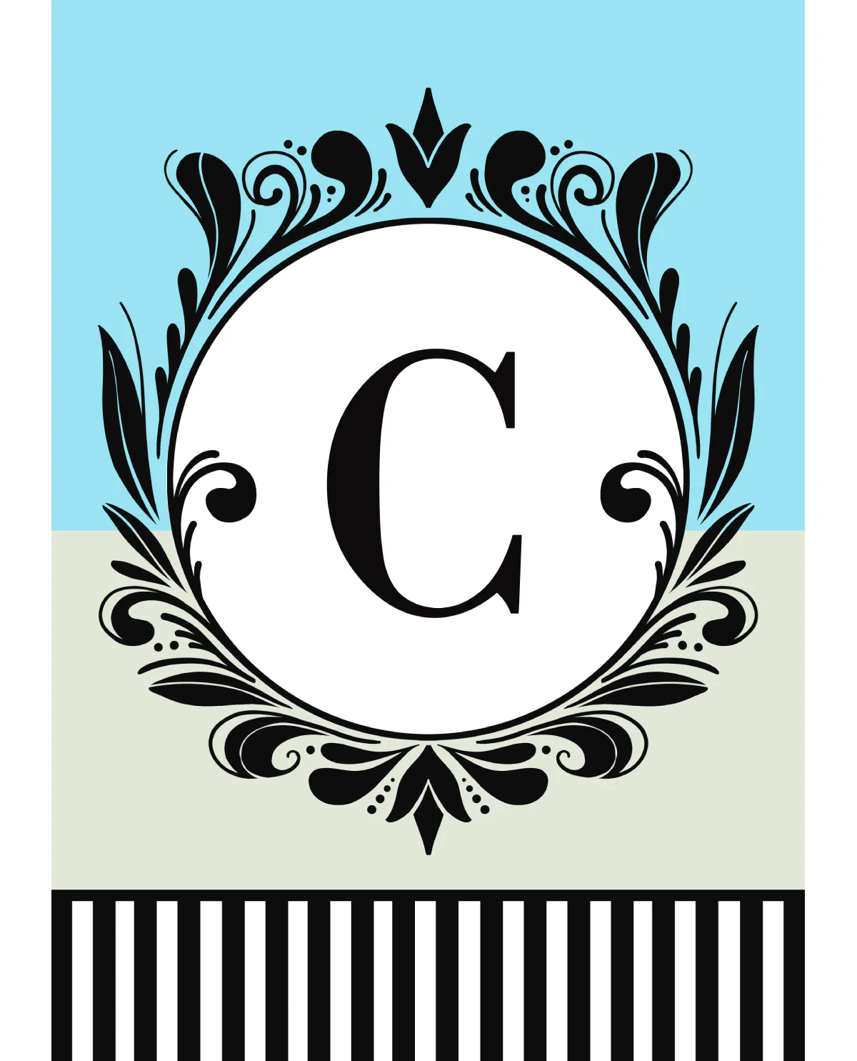 Classic Monogram Garden Flag - Image 3
