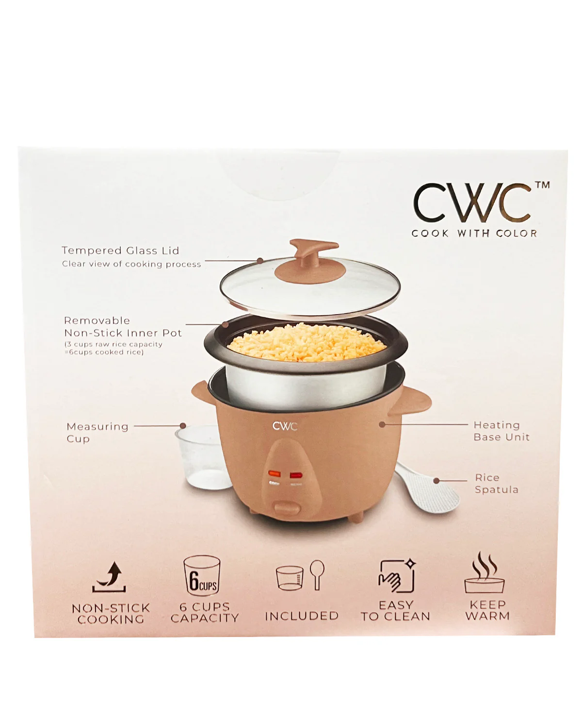 CWC Six-Cup Rice Cooker - Image 2