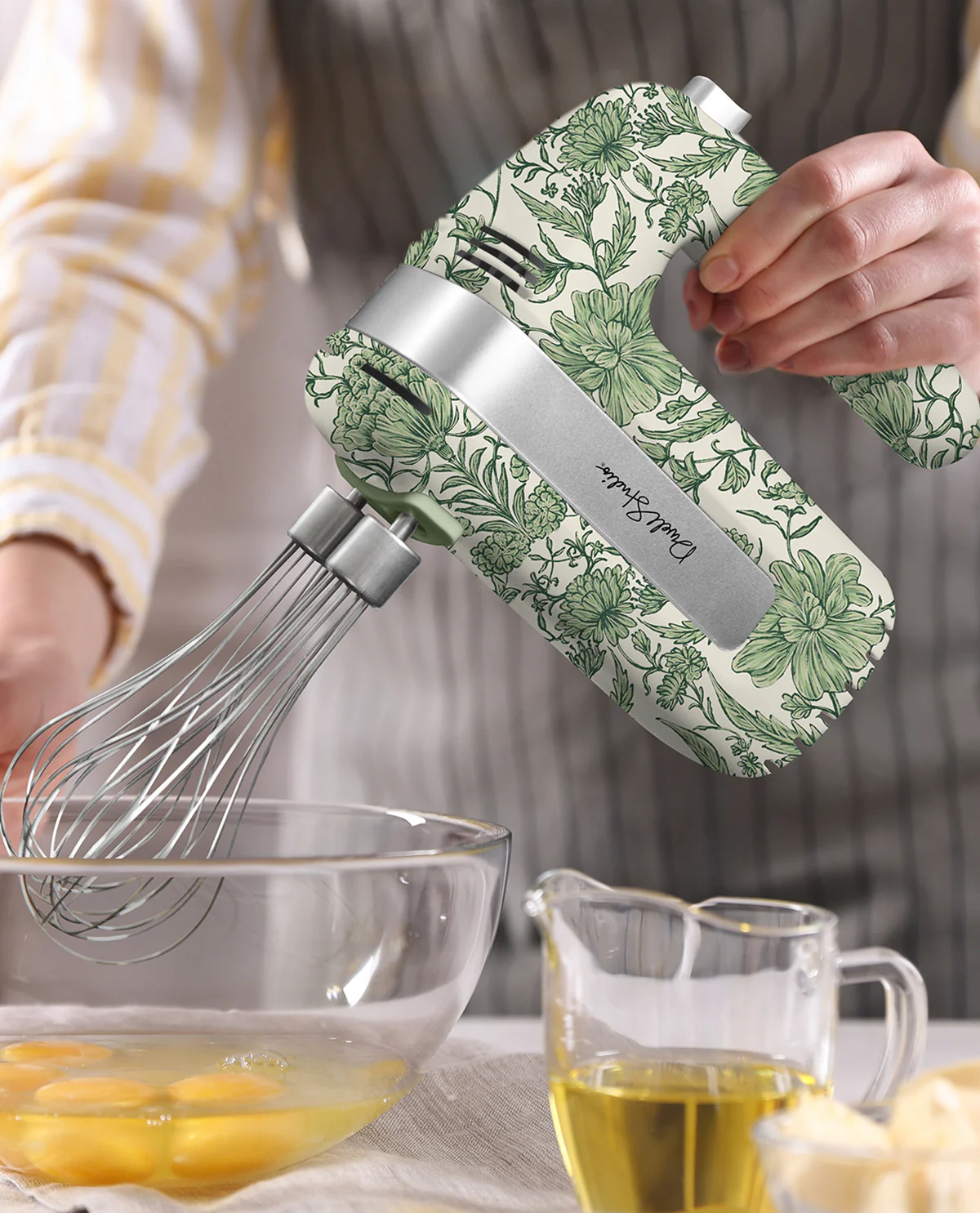 Dwell Printed Hand Mixer Green - Image 2