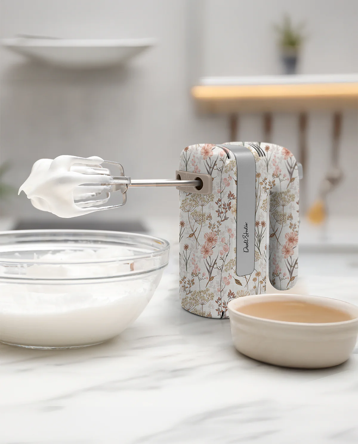 Dwell Printed Hand Mixer Neutral Floral - Image 3