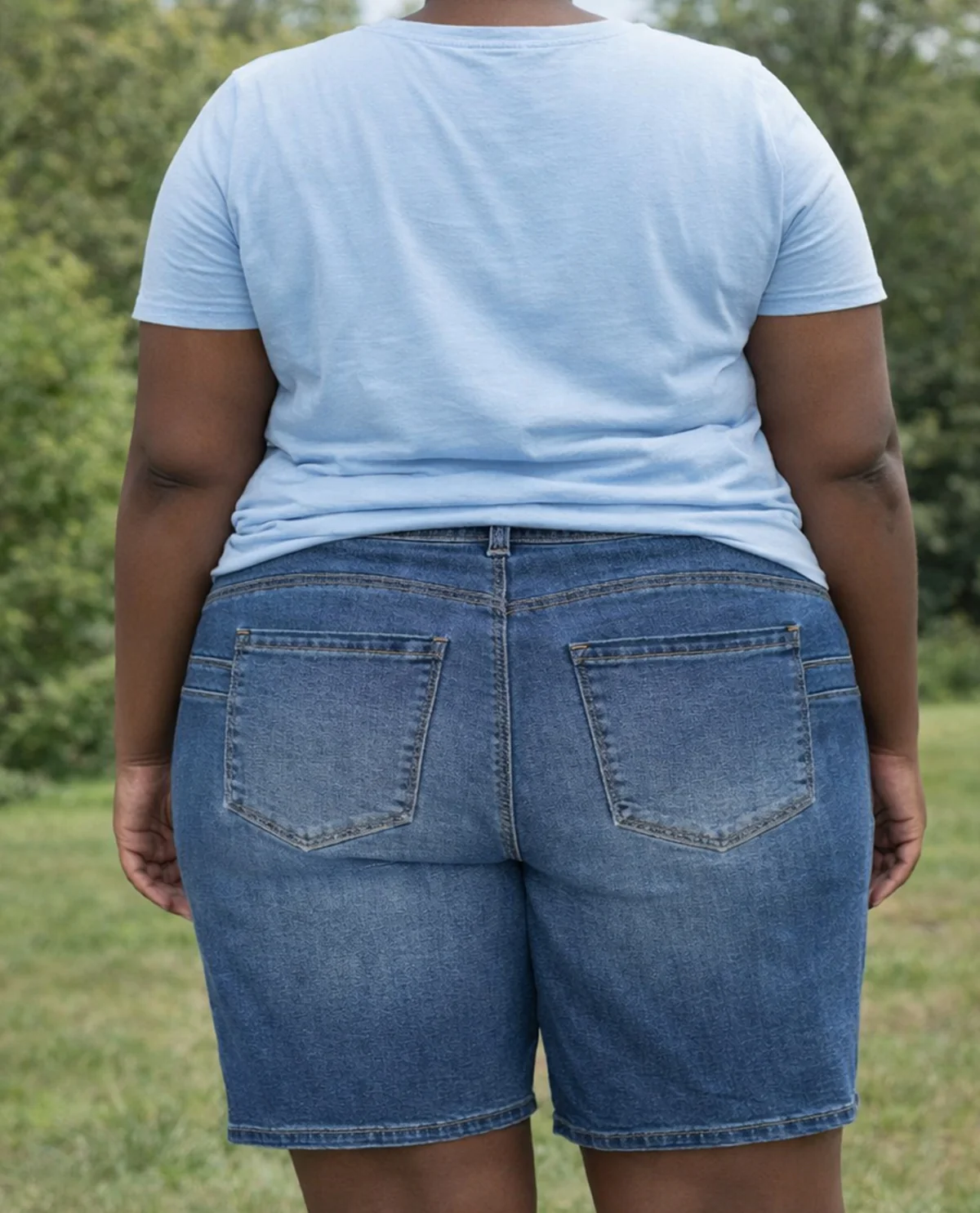 D Jean 2 Button Butt Lift Short - Image 3