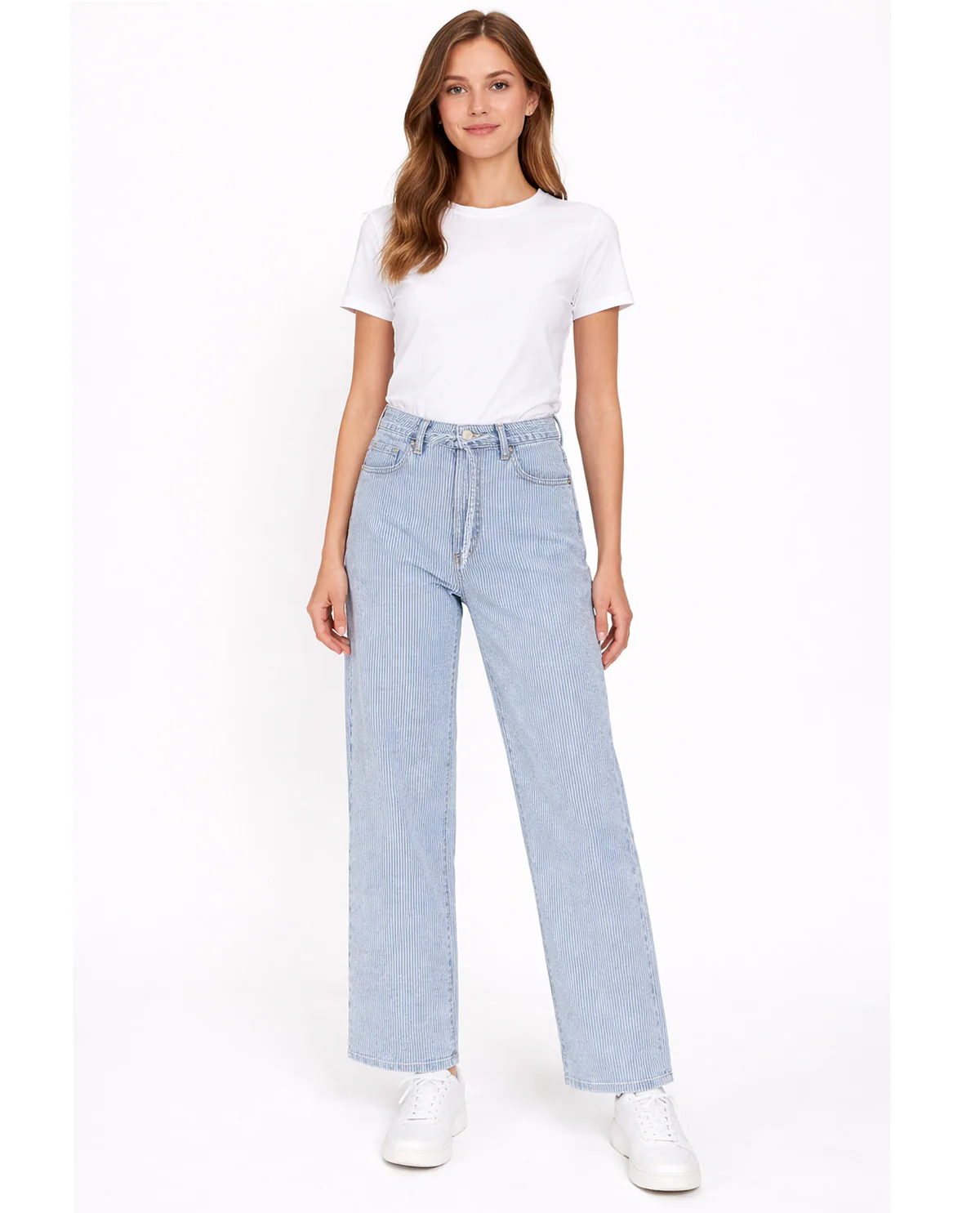 D Jeans Wide Leg Cord Tie Belt Pant Lt Stone - Image 2