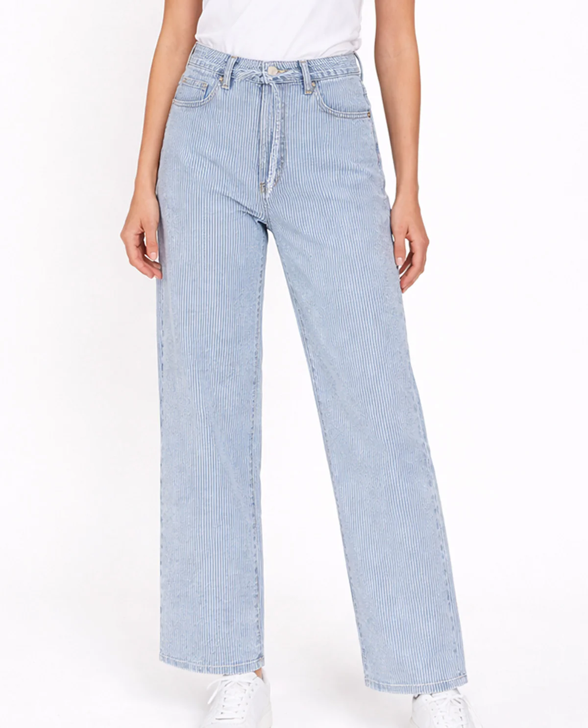 D Jeans Wide Leg Cord Tie Belt Pant Lt Stone - Image 3