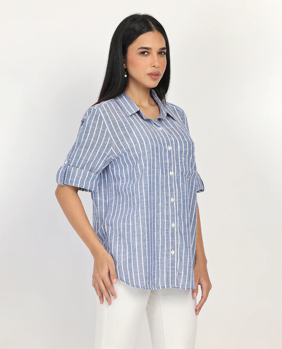 Dash 3/4 Sleeve Linen Top - Image 5