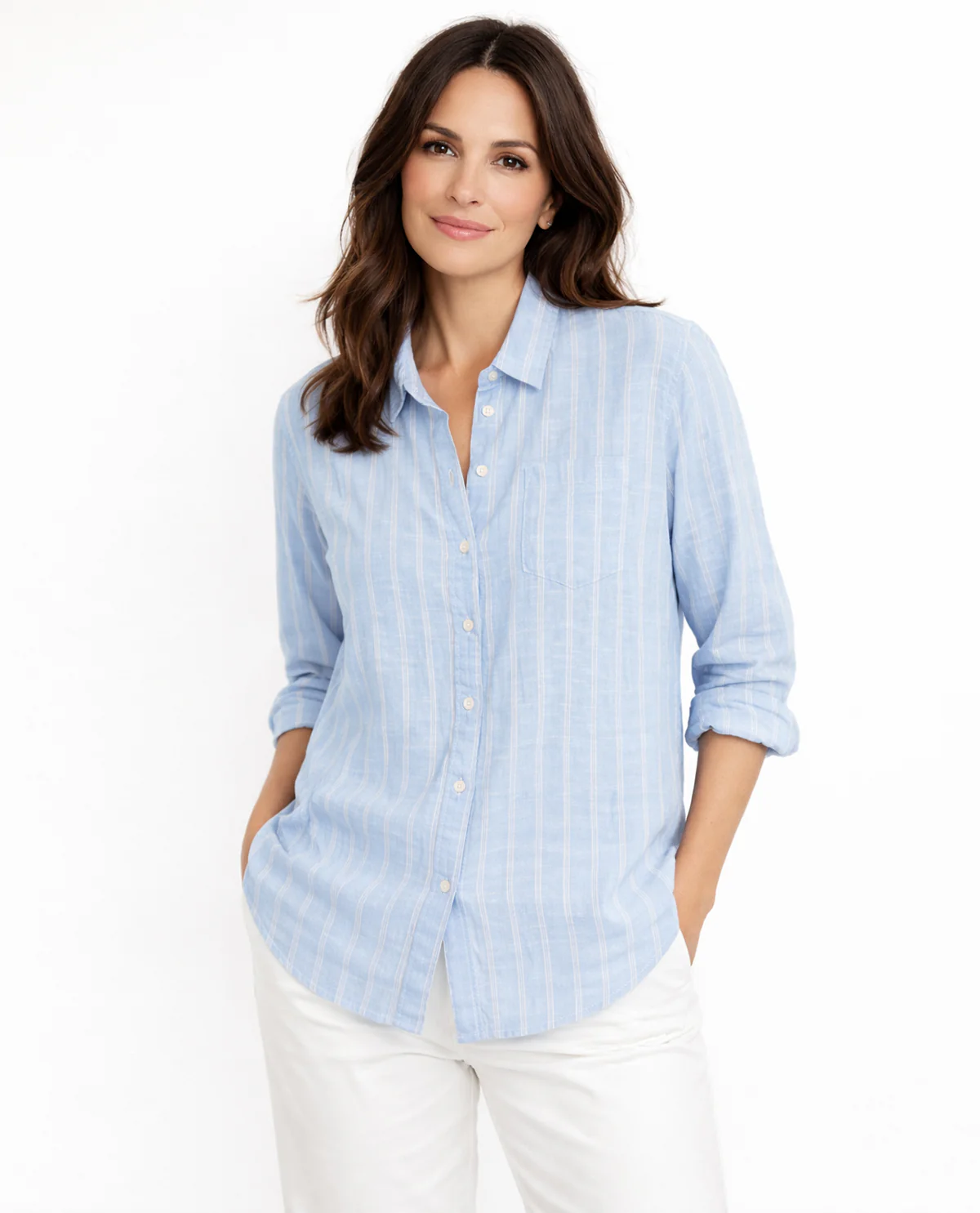 Dash 3/4 Sleeve Linen Top - Image 7