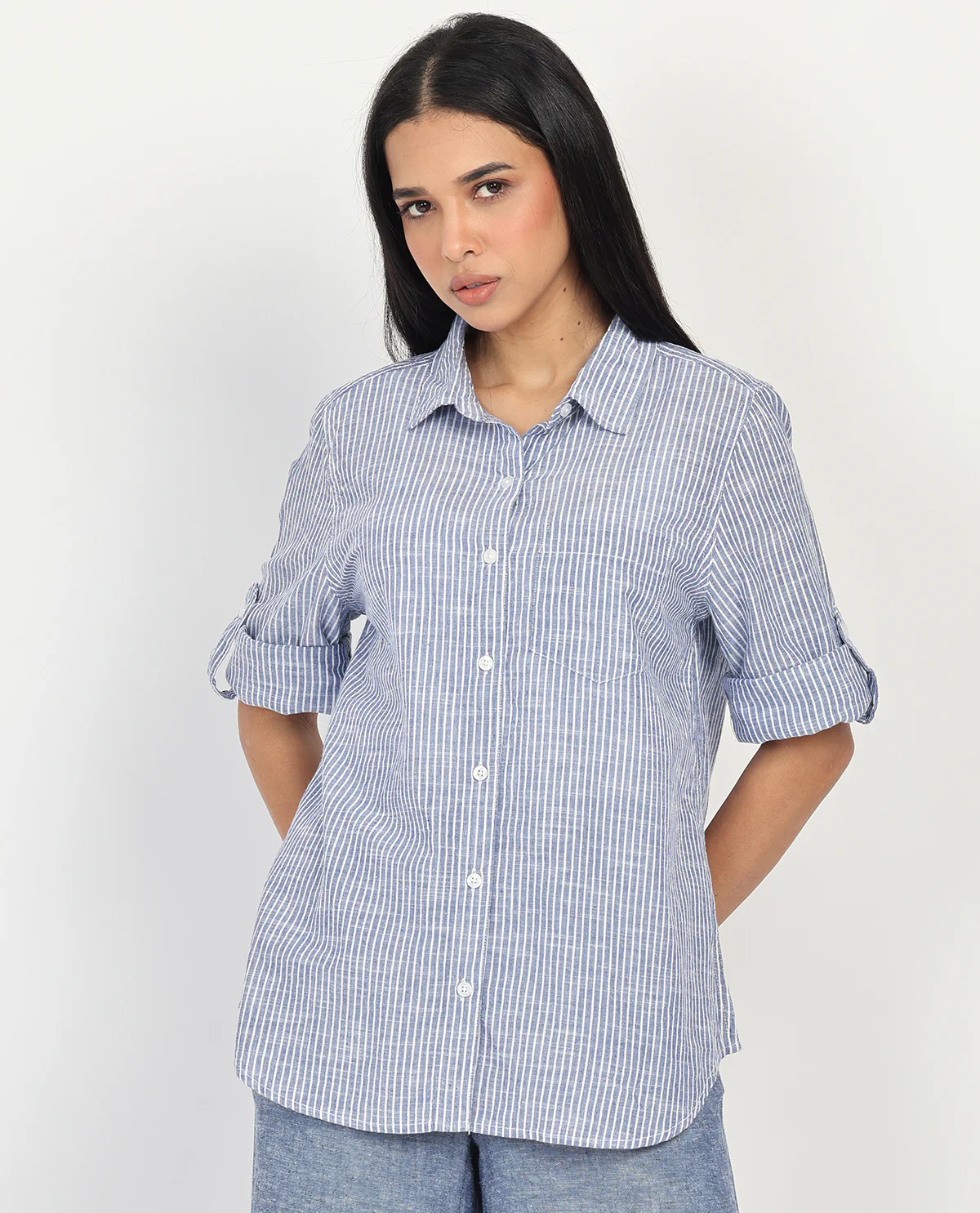 Dash 3/4 Sleeve Linen Top - Image 8