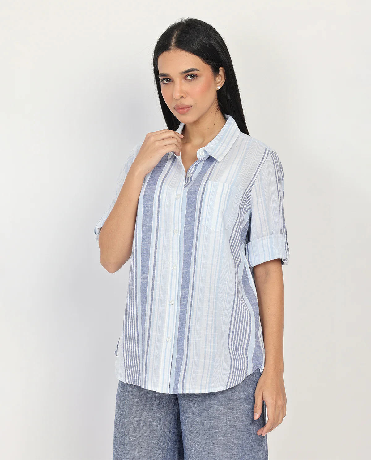Dash 3/4 Sleeve Linen Top - Image 9