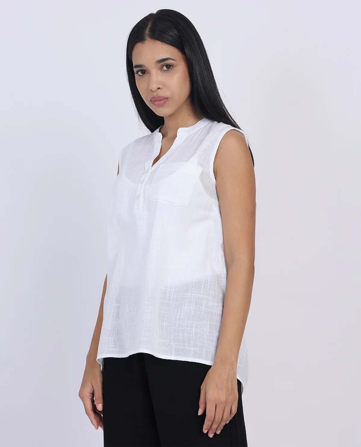 Dash Sleeveless Gauze Top - Image 4