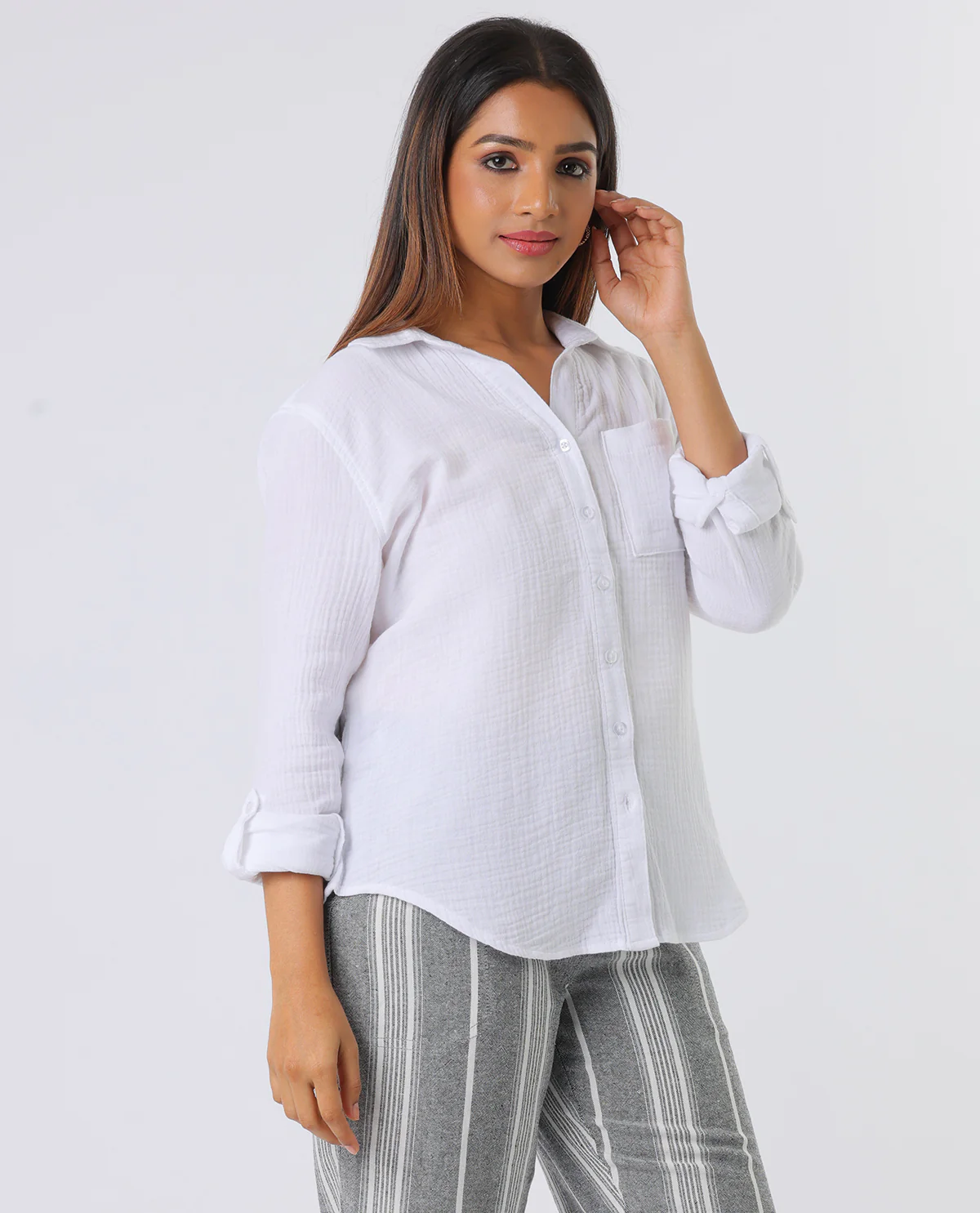 Dash 3/4 Sleeved Gauze Top - Image 2