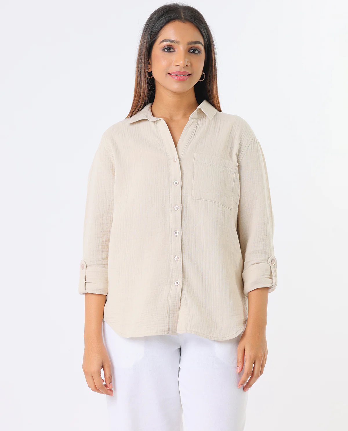 Dash 3/4 Sleeved Gauze Top - Image 3