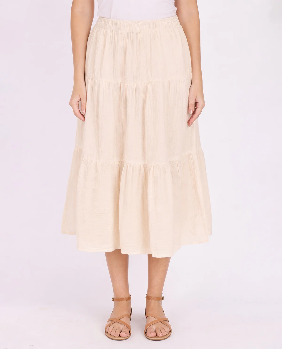 Dash Double Gauze Tiered Skirt - Image 3