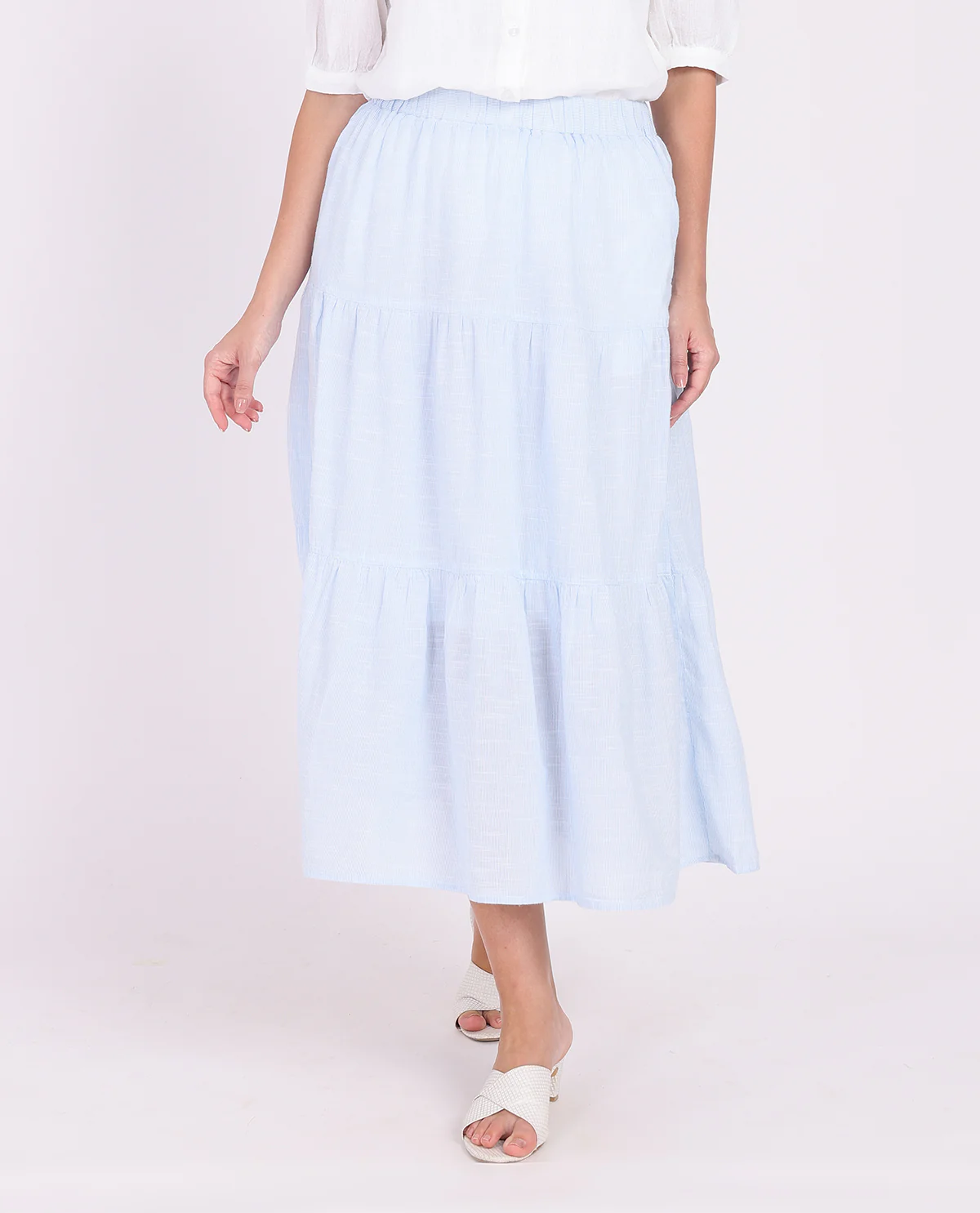 Dash Slub Text Tier Skirt - Image 2