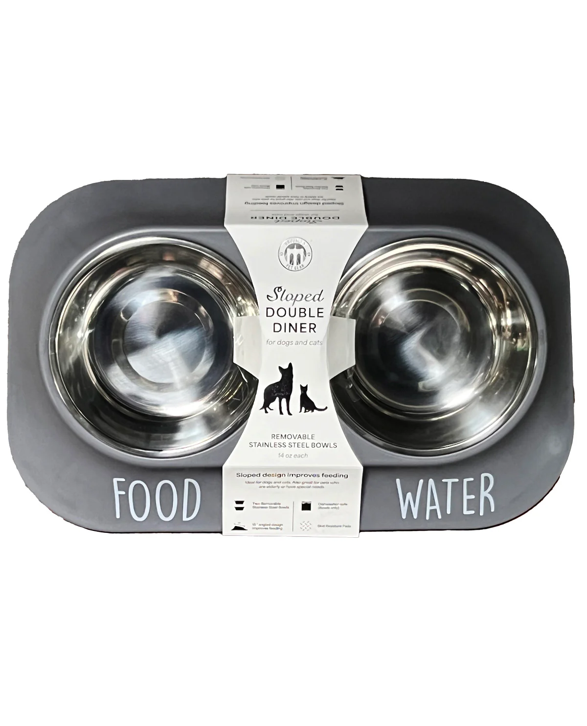 Dog Double Bowl Dinner Set - Image 2