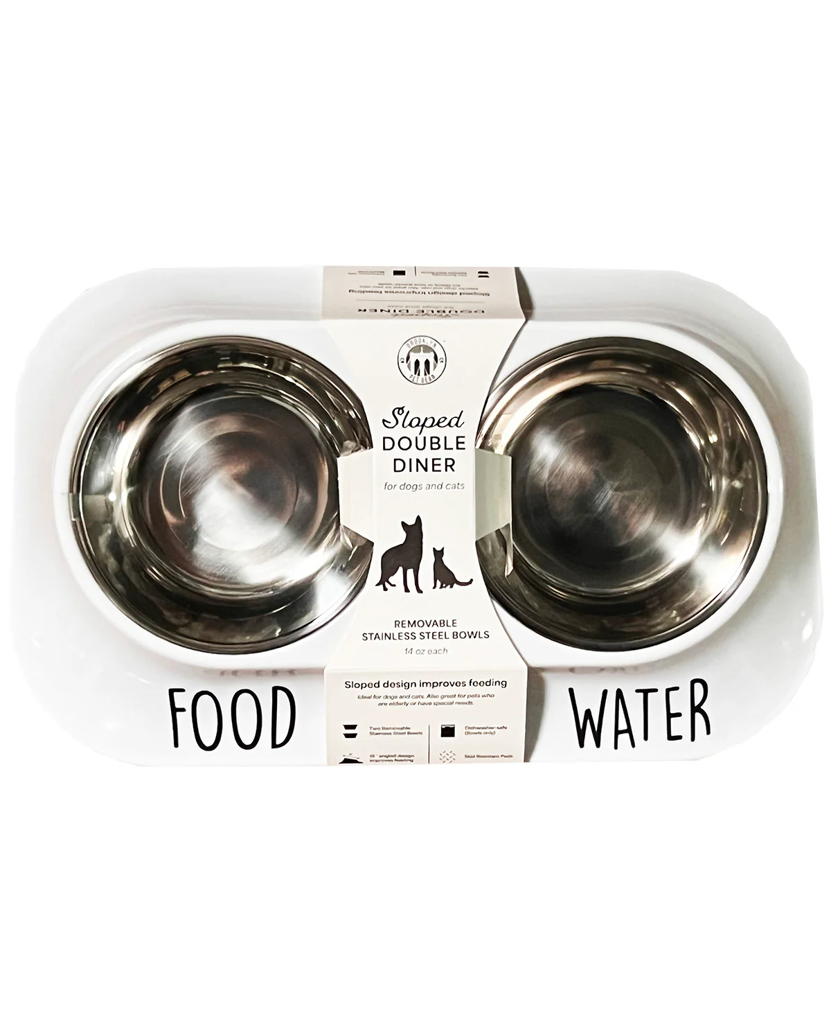 Dog Double Bowl Dinner Set - Image 3