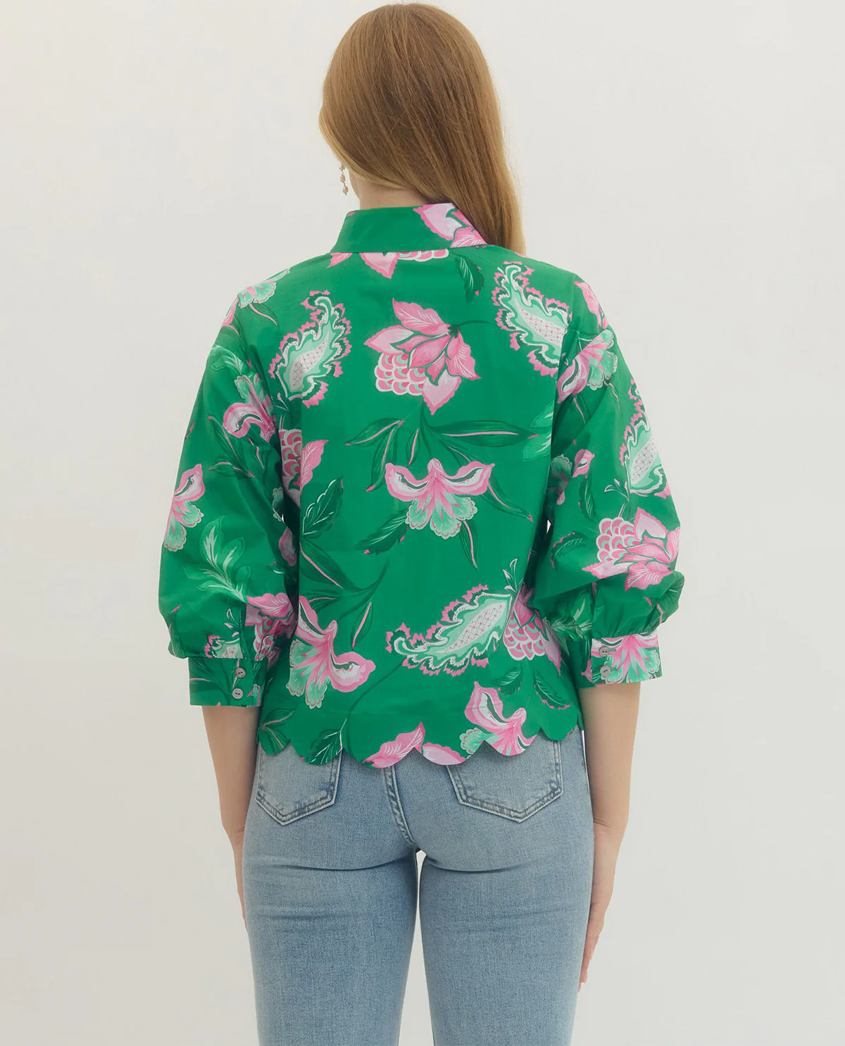 Entro 3/4 Sleeve Print Top - Image 3