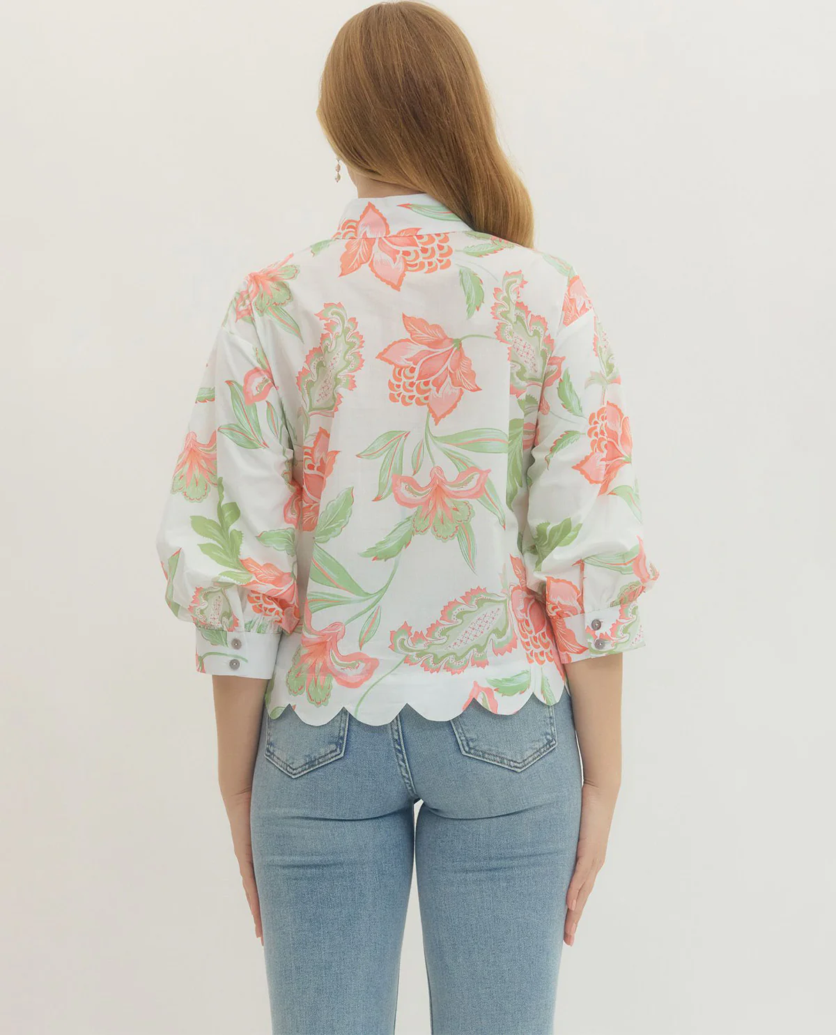 Entro 3/4 Sleeve Print Top - Image 4