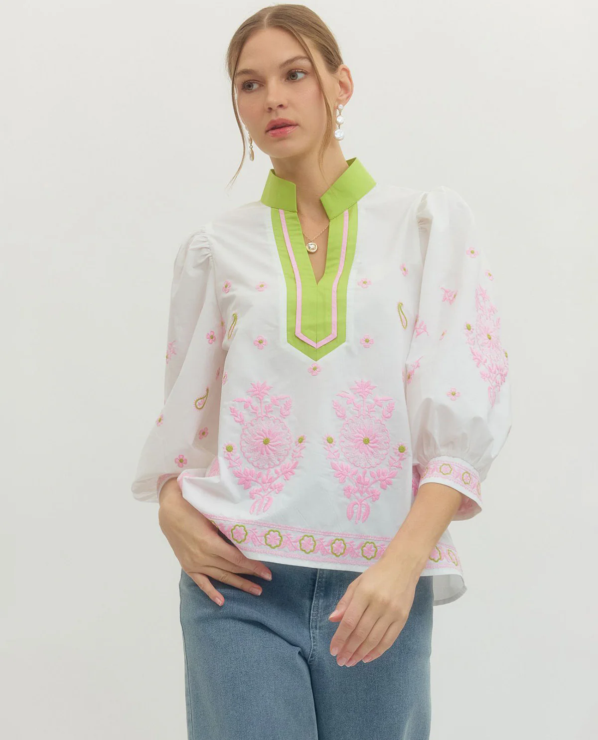 Entro Border Print Top - Image 2