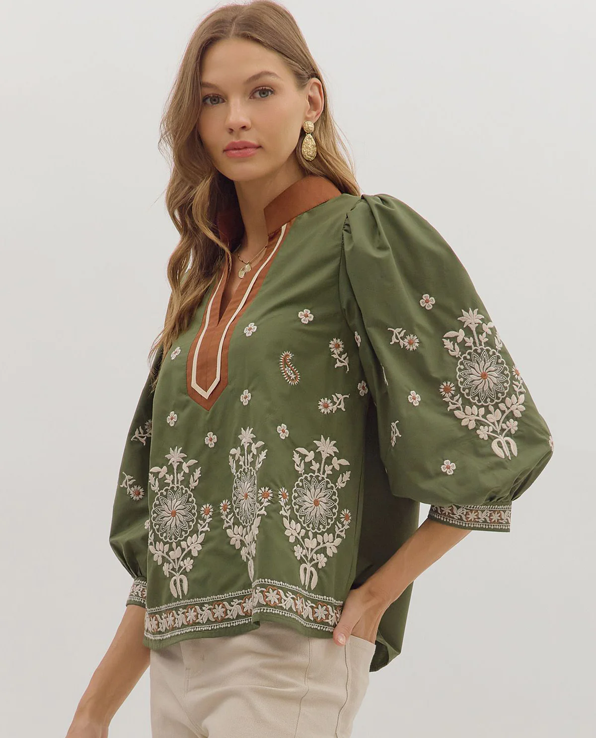 Entro Border Print Top - Image 4