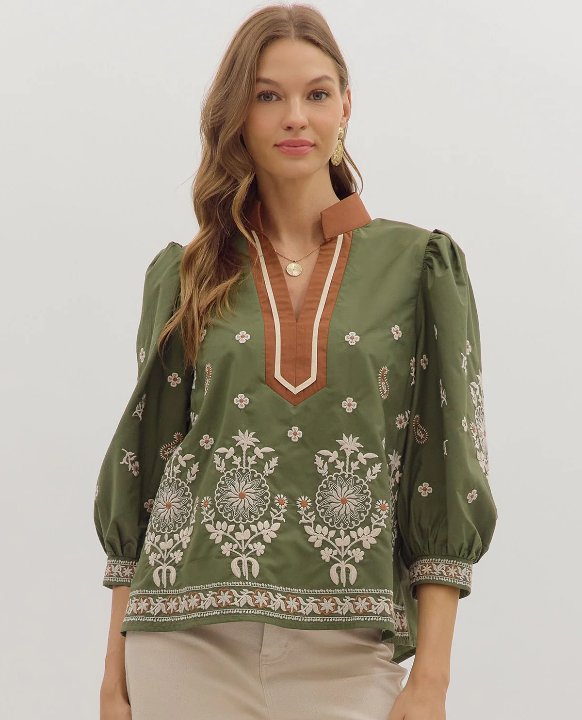 Entro Border Print Top - Image 5