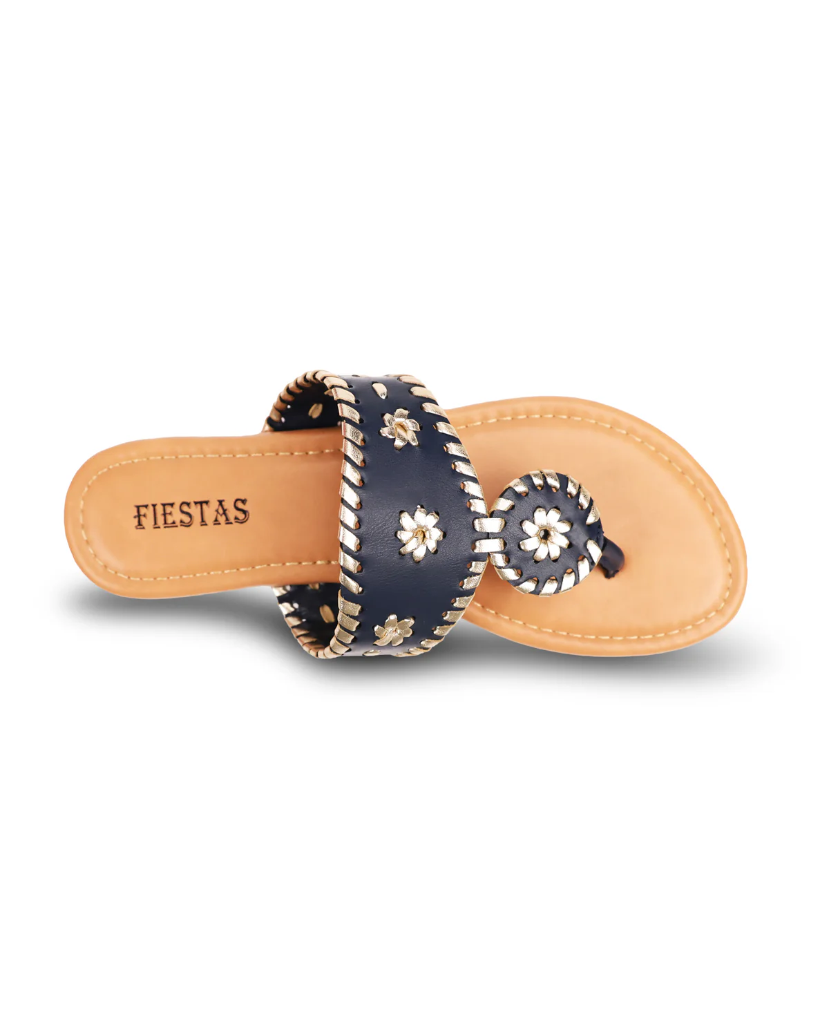 Fiestas Rosetta-26 Sandal Navy/Gold - Image 5