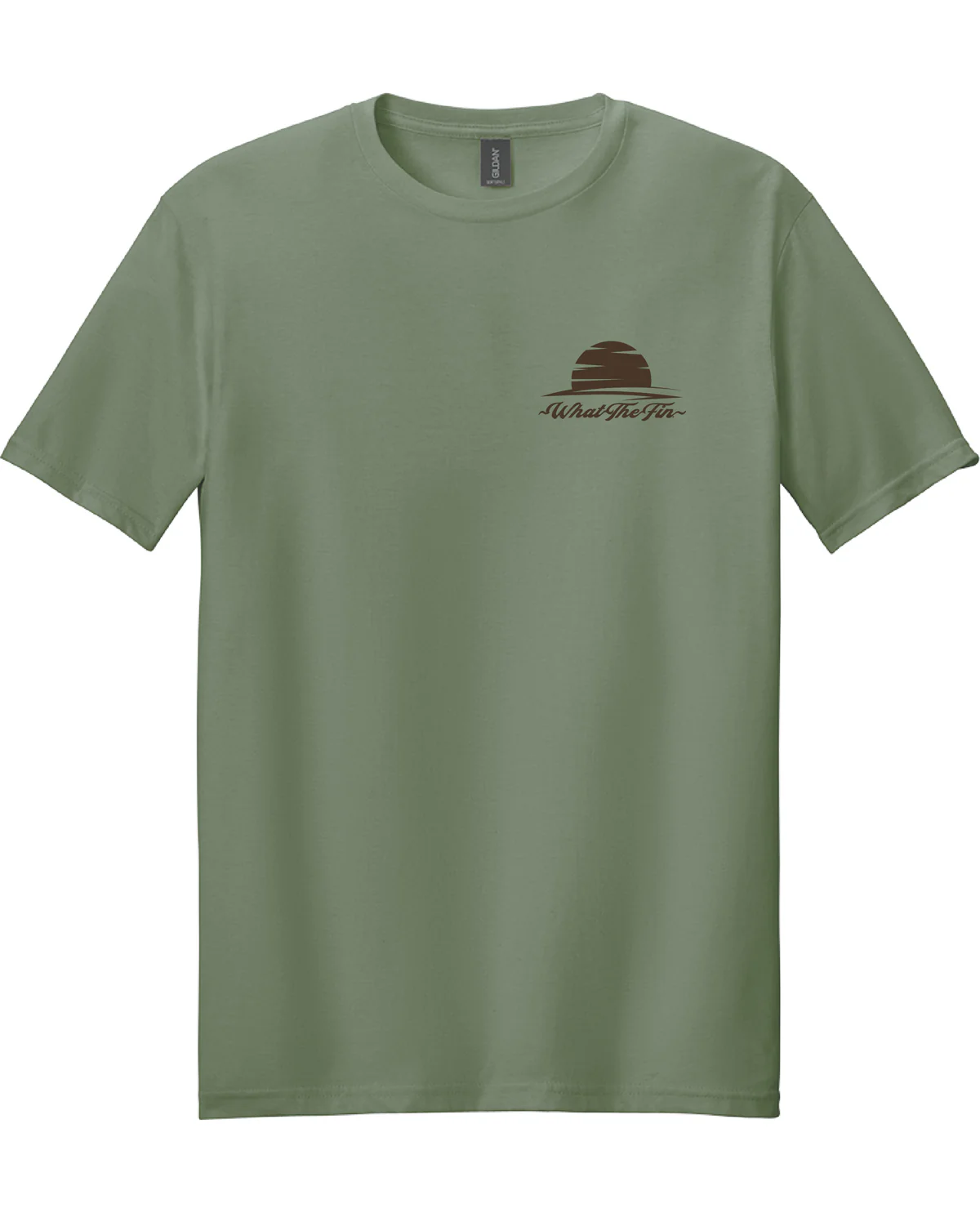 What The Fin Fish Splash Bass Short Sleeve Tee Olive - Image 2