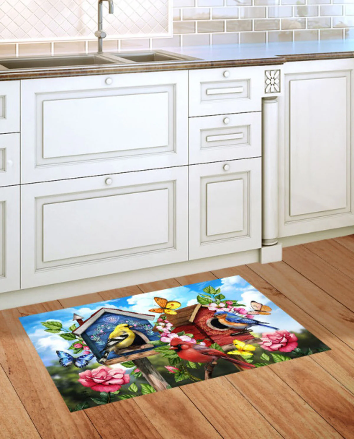 Floral Birdhouse Doormat - Image 4