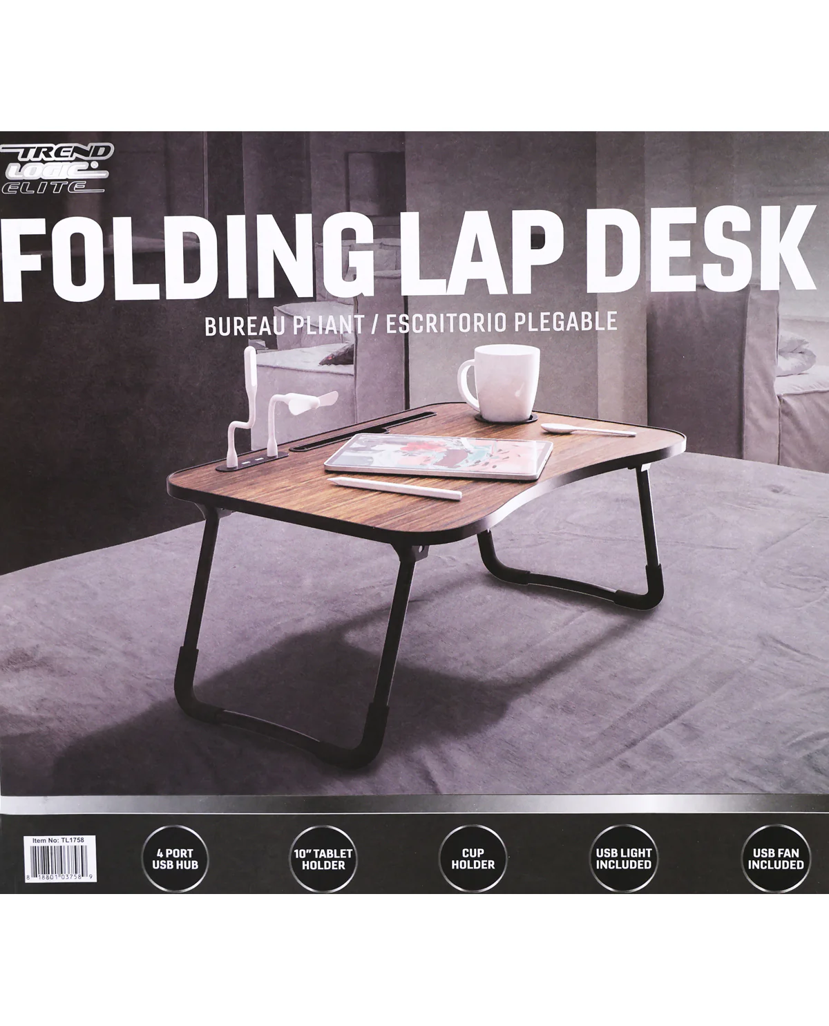Dark Brown Folding Lap Desk - Image 2
