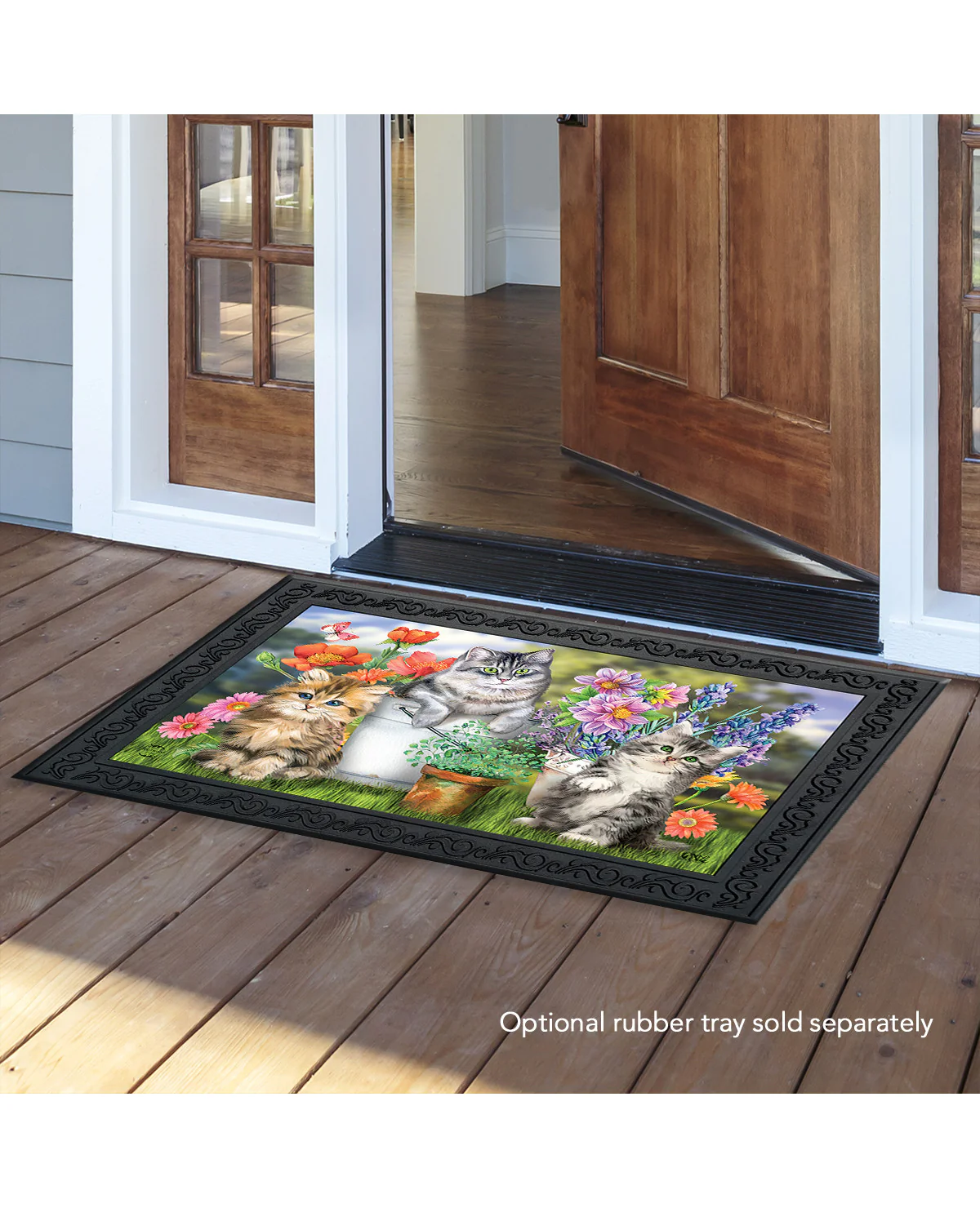 Garden Cats Spring Doormat - Image 2